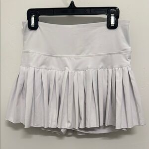 White Pleated Mini Skirt